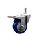 Service Caster 3.5'' Blue Poly Wheel Swivel 7/16'' Stem Caster with Total Lock Brake SCC-GRTTL20S3514-PPUB-BLUE-716138 - alternate 1